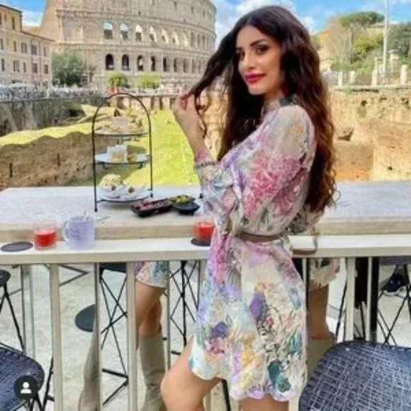 NWT ZARA Linen Floral Print Dress Blogger Favorite - Picture 8 of 16